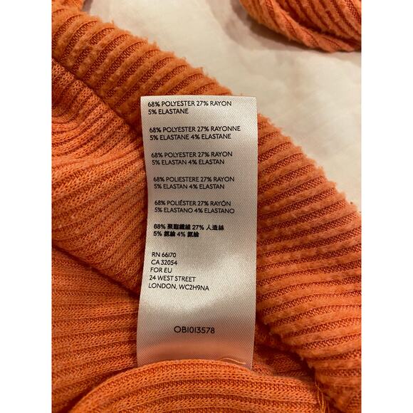 We The Free by Free People Main Squeeze Hacci Sweater Womens Size Medium Orange - Picture 9 of 12
